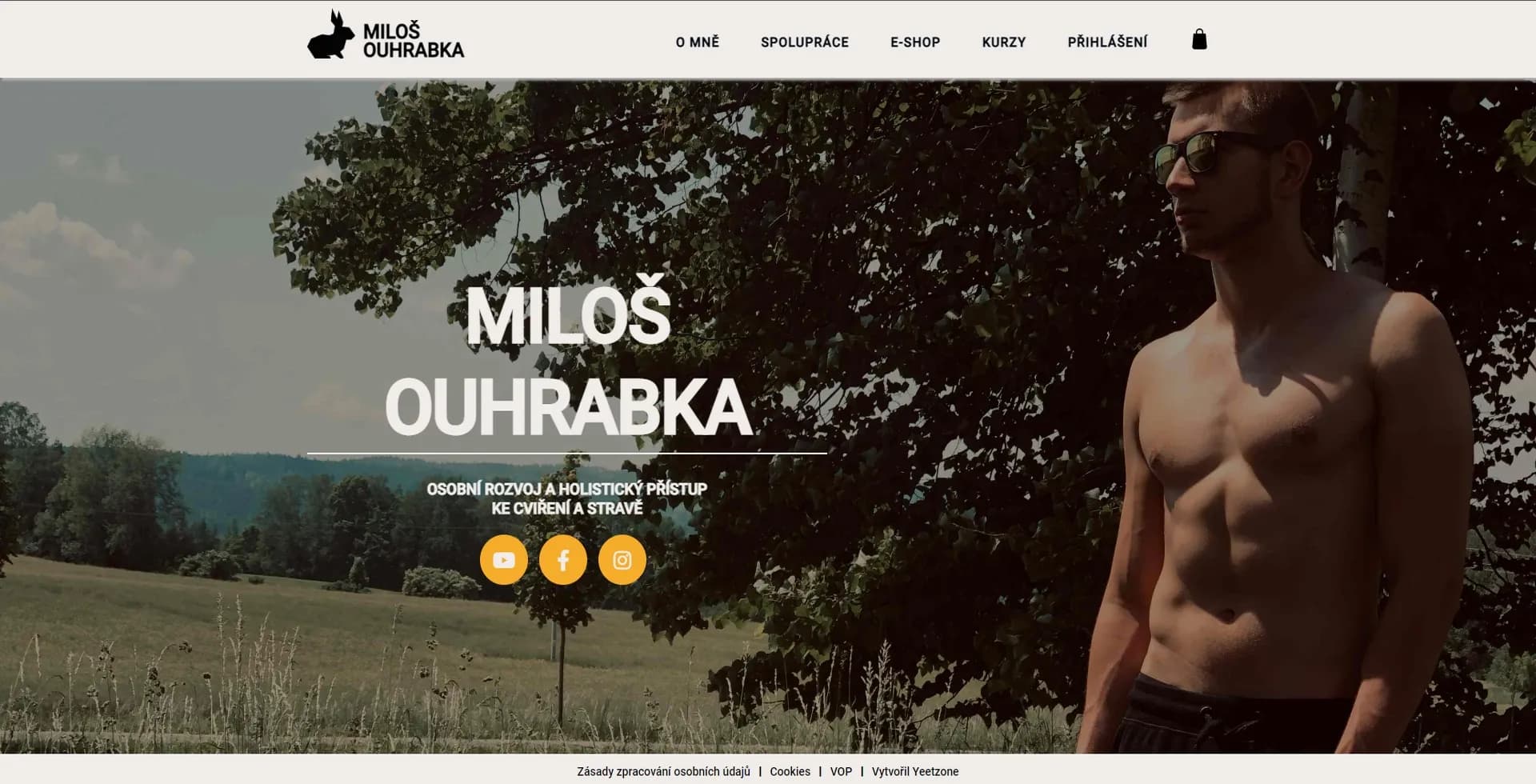 Web Miloš Ouhrabka od studia Yeetzone