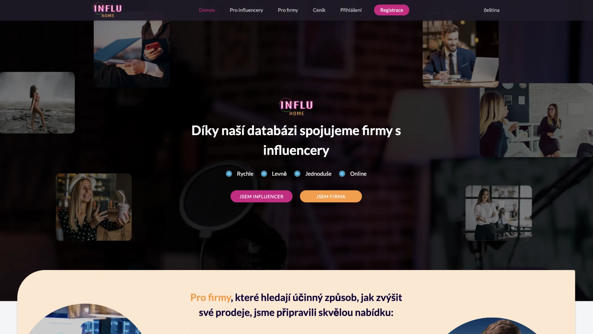 Web INFLUHOME od studia Yeetzone