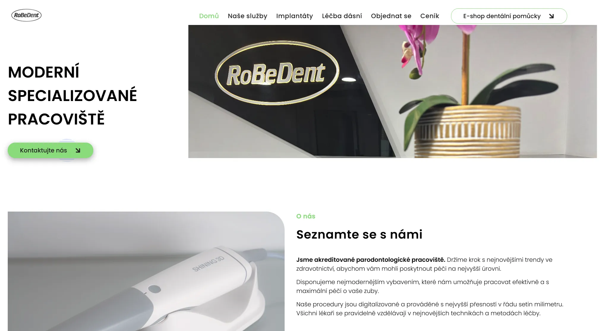 Web RobeDent od studia Yeetzone