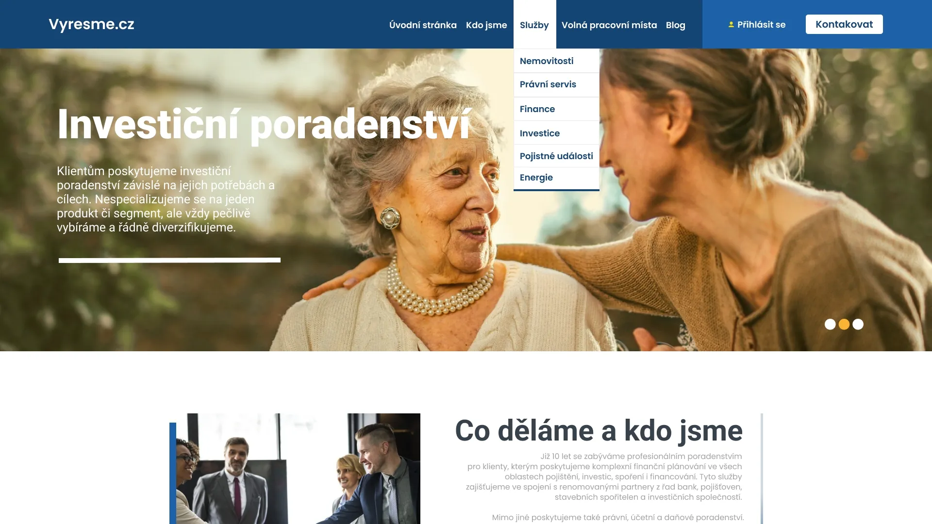 Web Vyřešme od studia Yeetzone