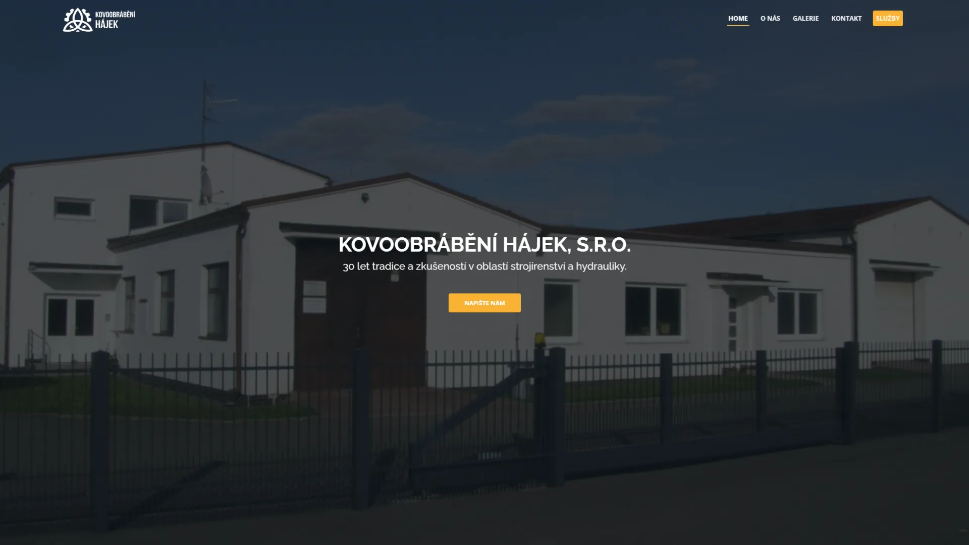 Web Kovo Hájek od studia Yeetzone