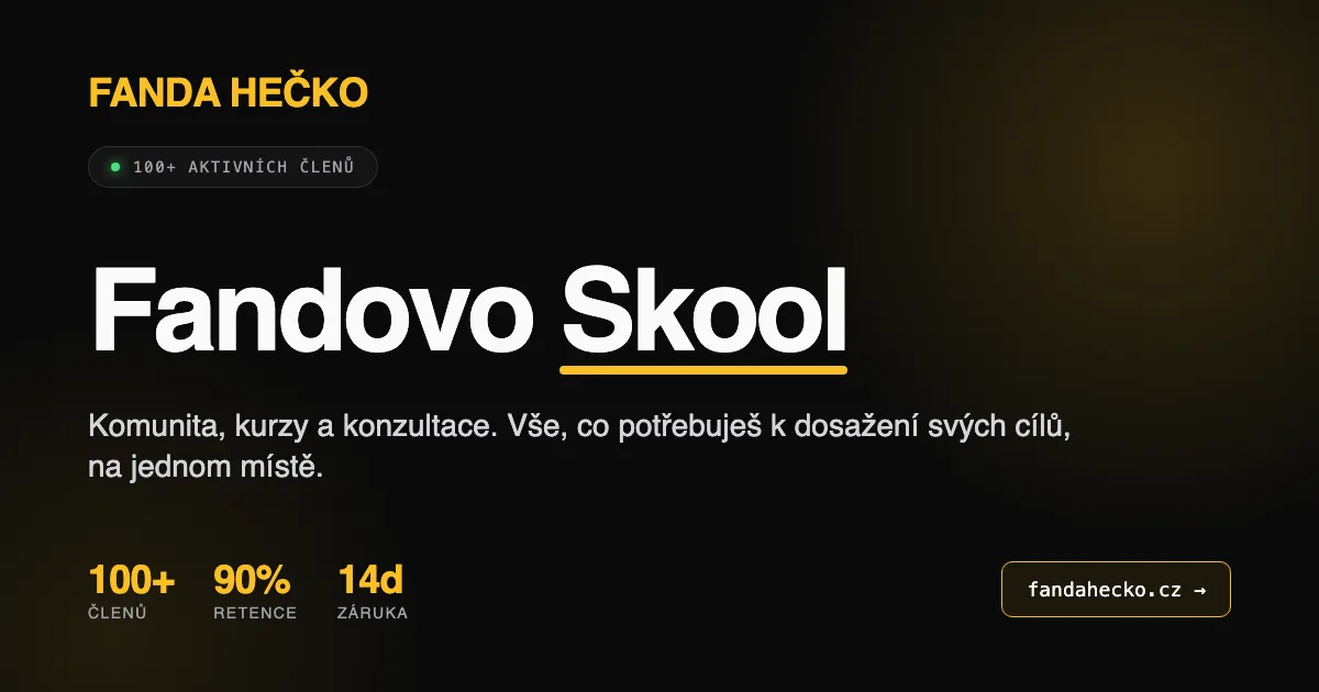 Web Fanda Hečko od studia Yeetzone