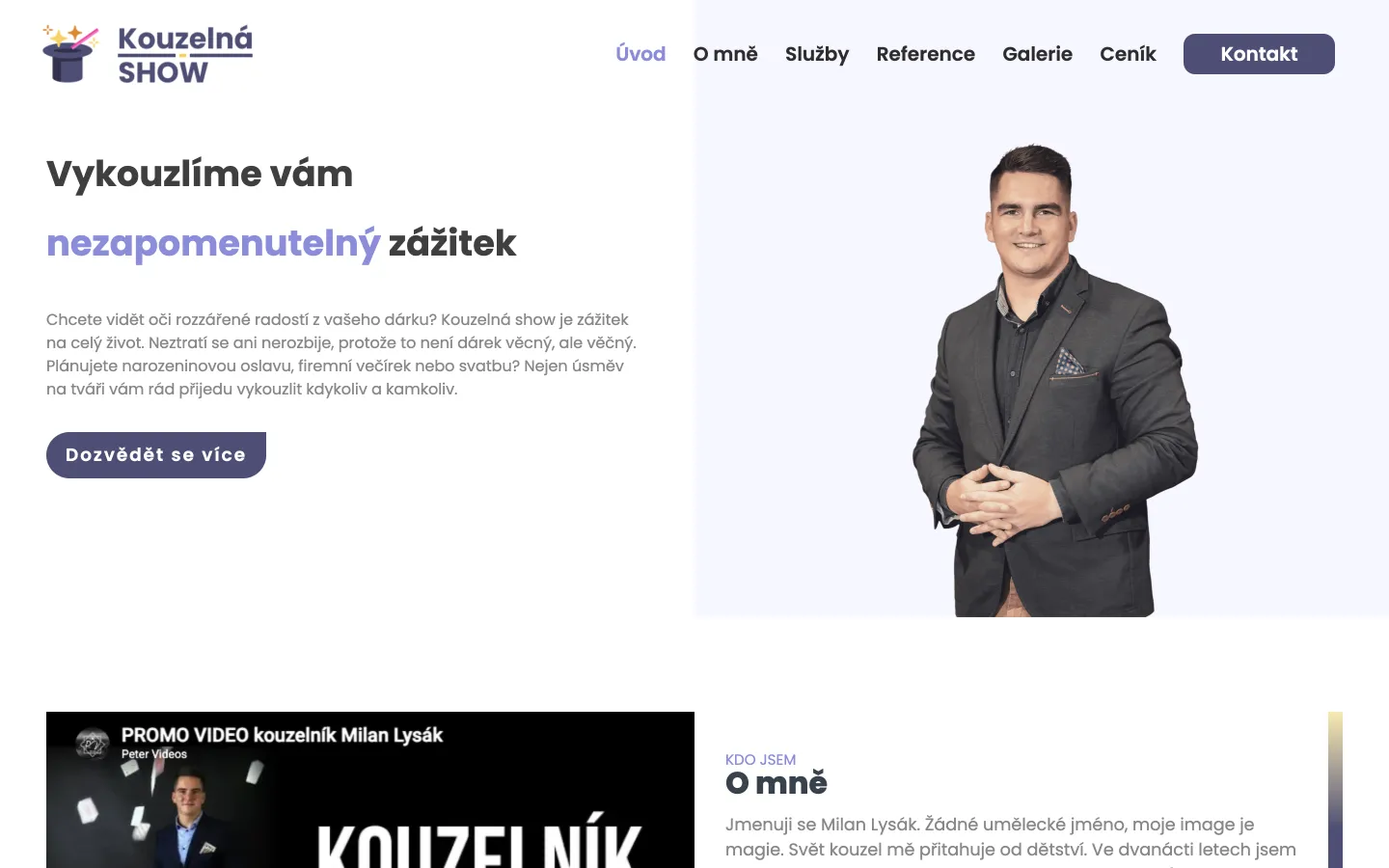 Web Kouzelná show od studia Yeetzone