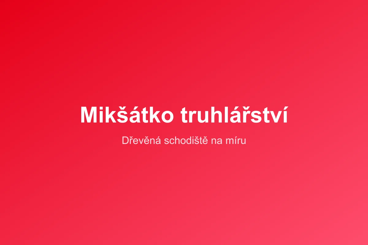 Web Mikšátko truhlářství od studia Yeetzone