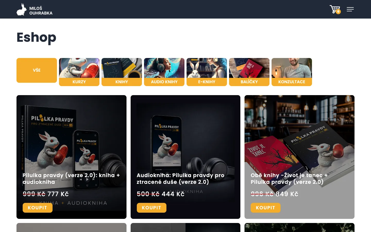 Web Miloš Ouhrabka od studia Yeetzone