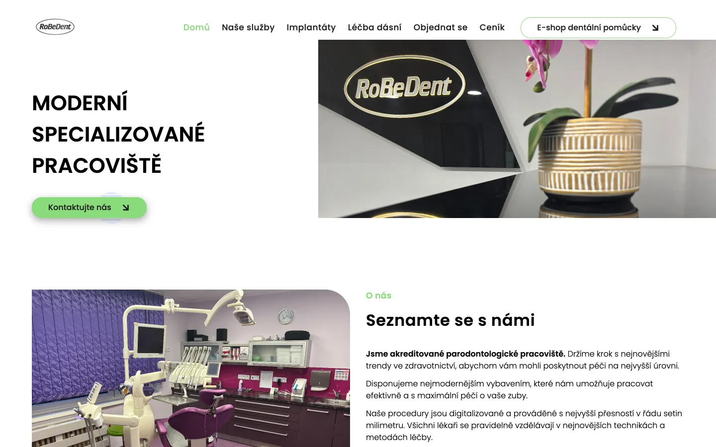 Web RobeDent od studia Yeetzone