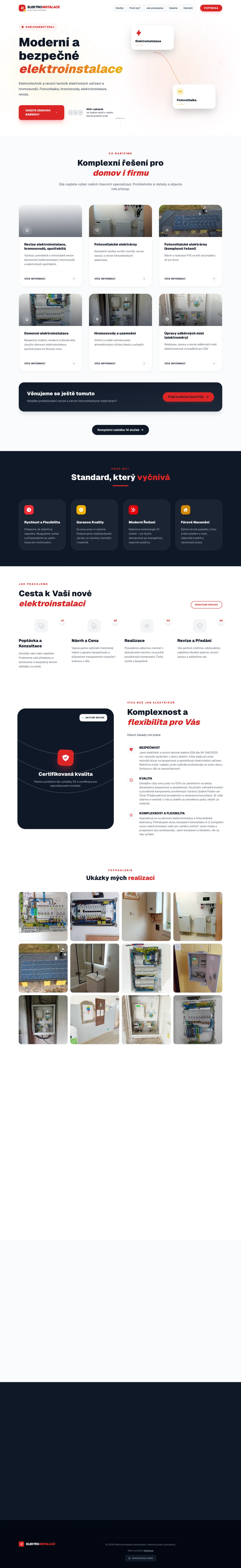 Elektroinstalace Karlovarsko náhled webu