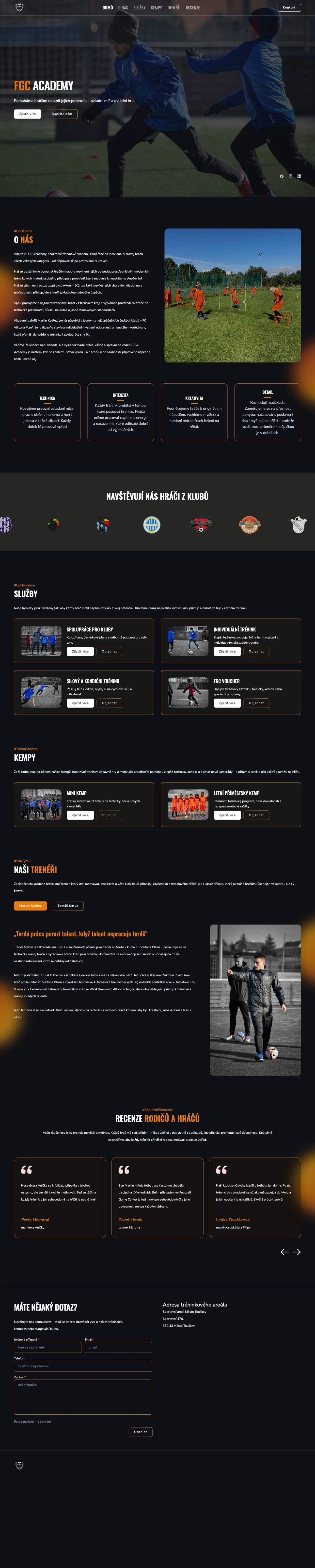 FGC Academy náhled webu