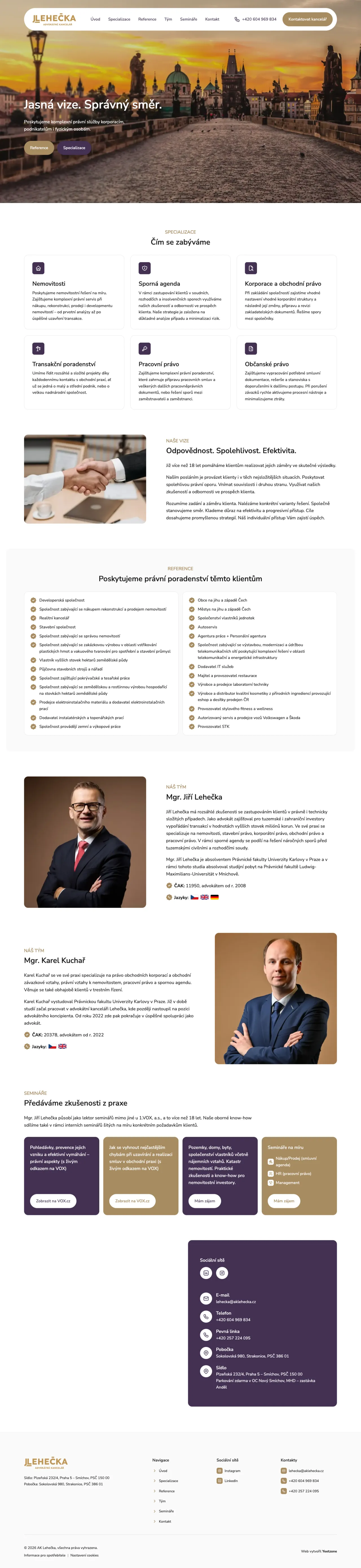 Mgr. Jiří Lehečka náhled webu