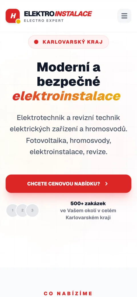 Elektroinstalace Karlovarsko mobilní zobrazení