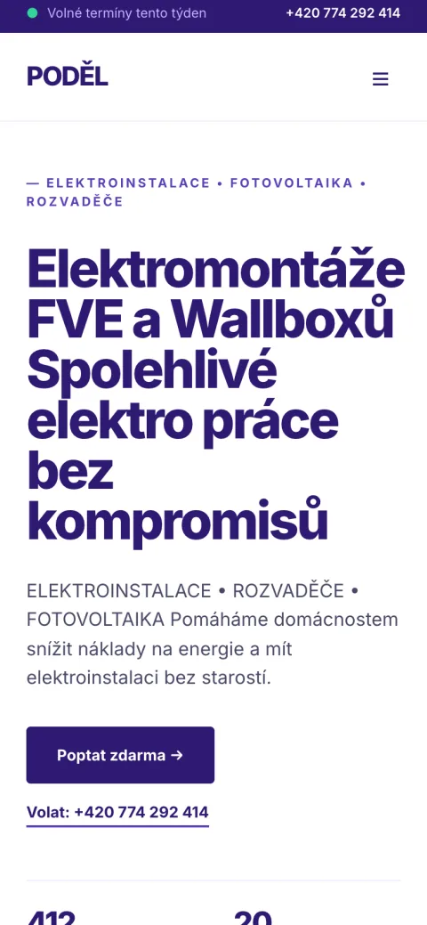 Elektromontáže Poděl mobilní zobrazení