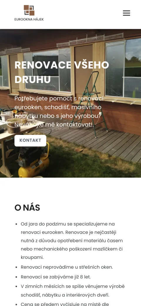 Eurookna renovace mobilní zobrazení