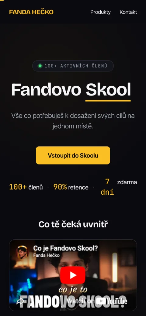 Fanda Hečko mobilní zobrazení