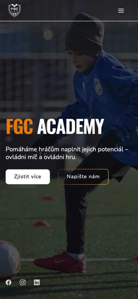FGC Academy mobilní zobrazení