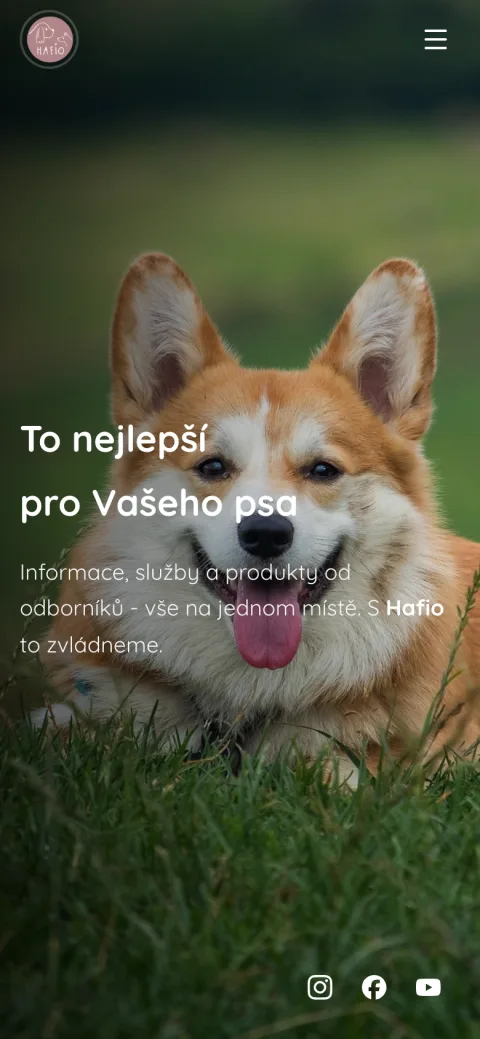 Hafio mobilní zobrazení