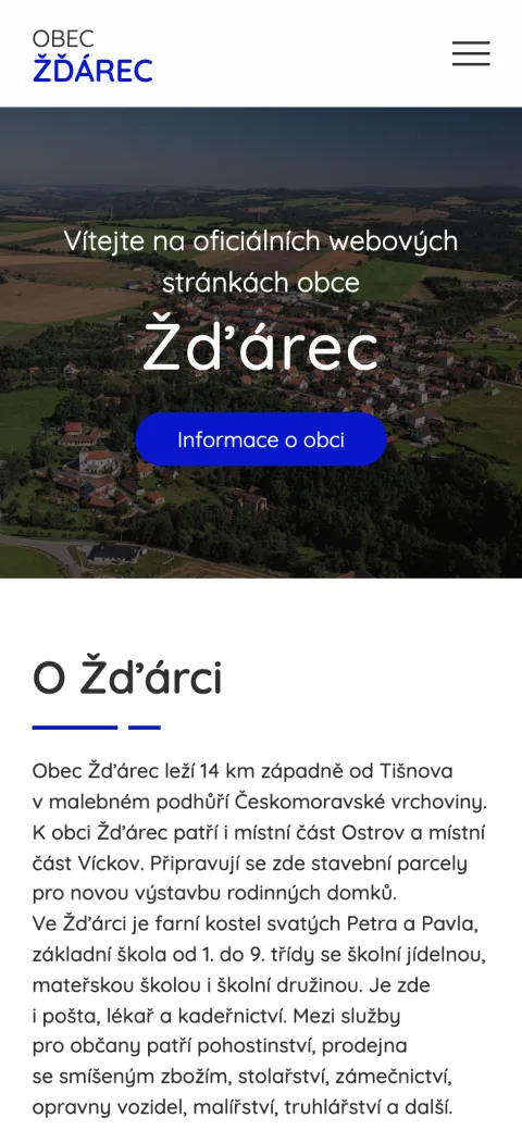 Obec Žďárec mobilní zobrazení